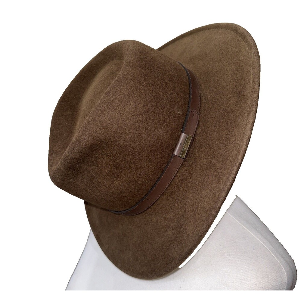 Pendleton AB196-71018 Men’s Wool Felt Outback Fedora Hat Brown Western Cowboy